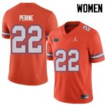 Women's Florida Gators #22 Lamical Perine NCAA Jordan Brand Orange Authentic Stitched College Football Jersey LMZ5462FC